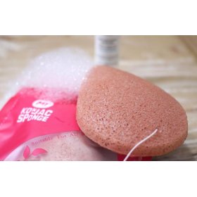 All Natural Fiber French Pink Clay Facial Sponge (Light Pink)