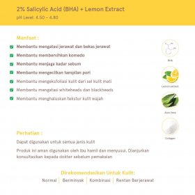 2% Salicylic Acid (BHA) + Lemon Extract Face Serum (12ml)