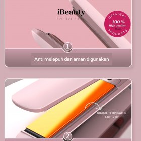 Digital Hair Straightener 210 - Ionic Ceramic Plate & Infused Oil (Pink)